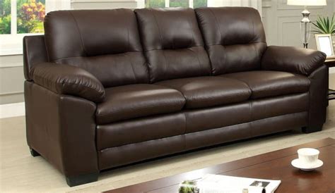 Parma Brown Leatherette Sofa from Furniture of America (CM6324BR-SF) | Coleman Furniture