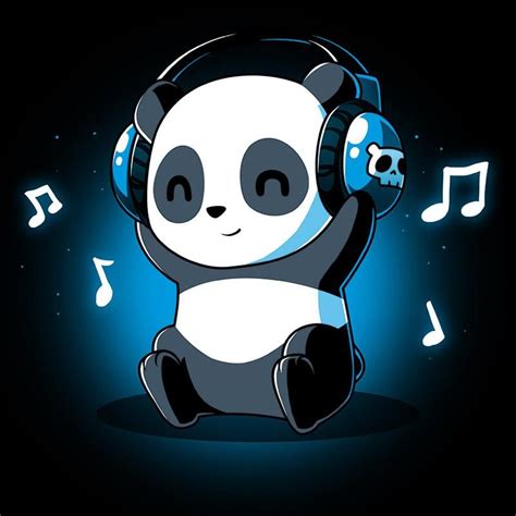 Panda Playlist t-shirt TeeTurtle | Panda bear art, Panda drawing, Kawaii panda