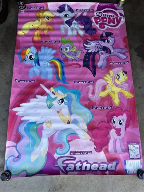 MY LITTLE PONY Fathead Hasbro 10pc Removable Adhesive Decal set $50.00 - PicClick