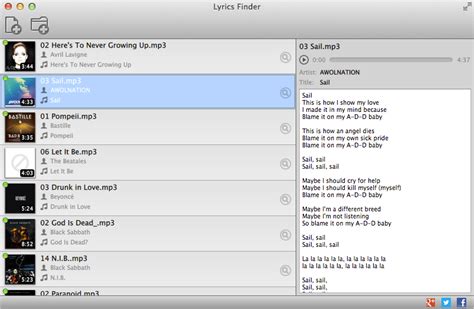 Lyrics Finder grabs and embeds song lyrics in your MP3s