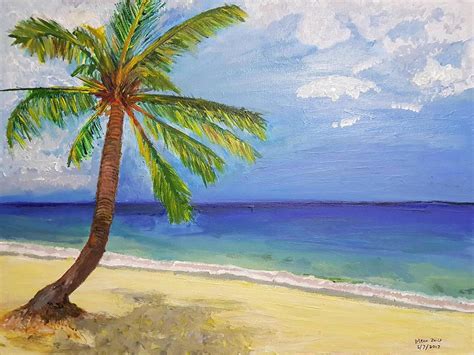 Tropical Paradise Beach Coast painting by mzartwork on DeviantArt