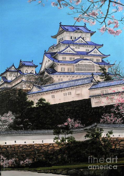 Japanese Castle Painting at PaintingValley.com | Explore collection of ...