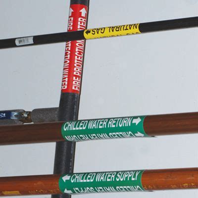 Self-Adhesive Wrap Around Pipe Labels - Natural Gas | Seton