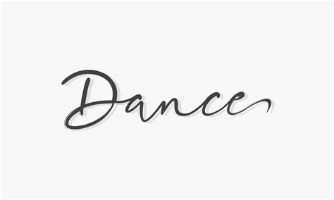 Dance word handwritten with shadow design vector. 4702684 Vector Art at Vecteezy