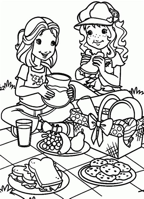 Coloring Pages Family Picnic - Coloring Home