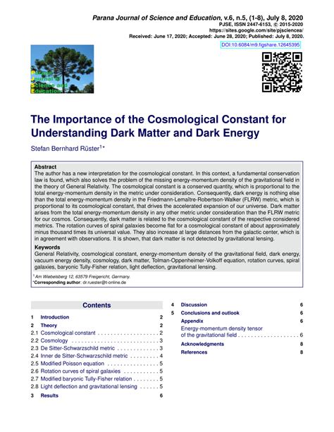 (PDF) The Importance of the Cosmological Constant for Understanding ...