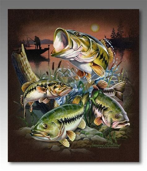 Wildlife Collage Series Canvas - Largemouth Bass For $29.99: | Bass ...