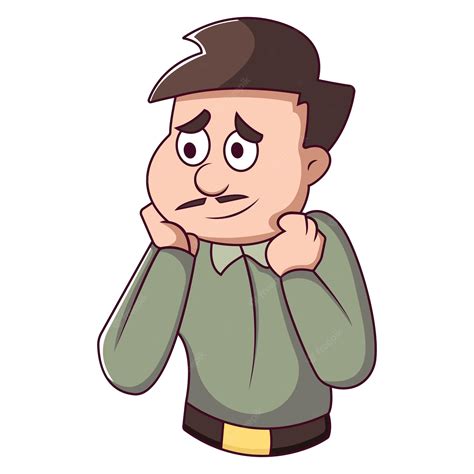 Premium Vector | Vector cartoon illustration of man is upset