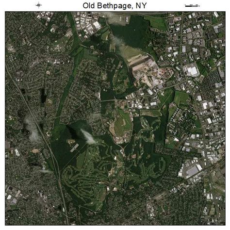 Aerial Photography Map of Old Bethpage, NY New York