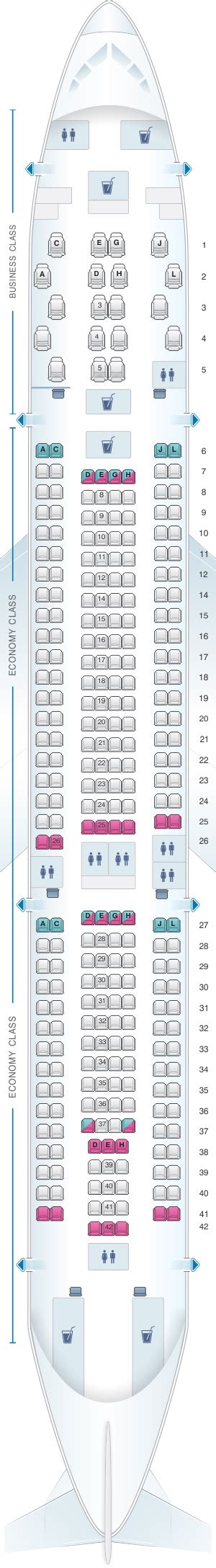 Seat Map Iberia Airbus A330 200 | SeatMaestro