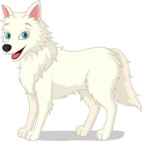 Cartoon arctic wolf on white background 4991856 Vector Art at Vecteezy