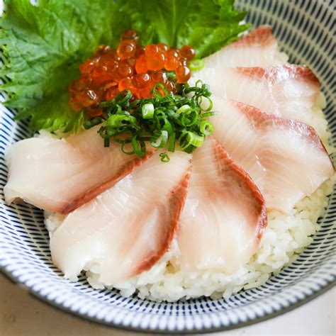 Yellowtail Sashimi Bowl (Hamachi Donburi) • The Heirloom Pantry