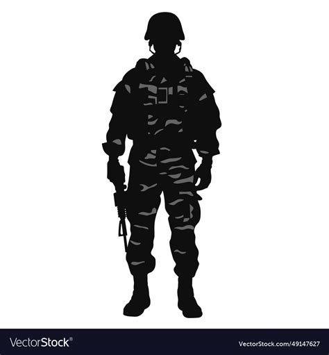 Soldier black icon on white background Royalty Free Vector