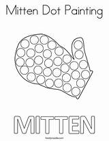 Mitten Dot Painting Coloring Page  Twisty Noodle sketch template