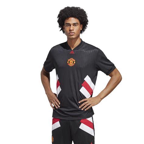 adidas | Manchester United FC Icon Retro Shirt Mens | Black ...