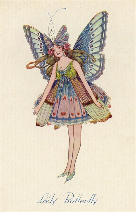 A Butterfly Fairy Drawing by Mary Evans Picture Library