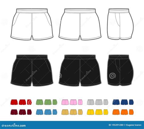 Rugby shorts stock vector. Illustration of male, grey - 195391280