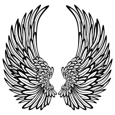 Angel Wings And Halo Clip Art Black And White - ClipArt Best