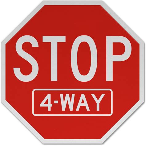 Stop 4 Way Sign - Save 10% Instantly