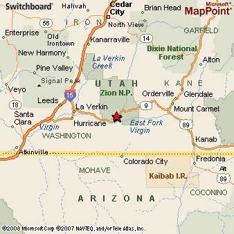 Springdale, Utah Area Map & More