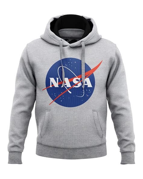 Buy Redwolf NASA: Logo - NASA Official Hoodie for Men Grey Online at ...