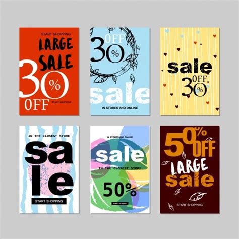 Sale cards collection | Free Vector