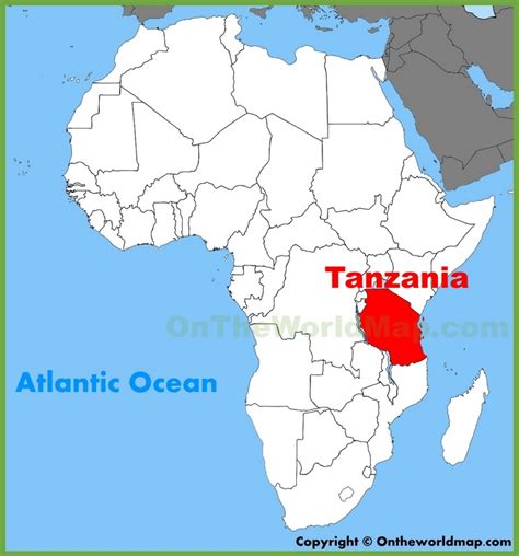 Tanzania location on the Africa map - Ontheworldmap.com