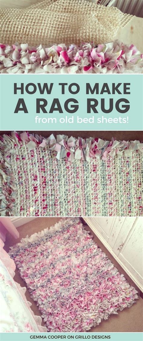 How To Make A DIY Rag Rug - Using Old Bedding | Rag rug diy, Rag rug tutorial, Rug tutorial