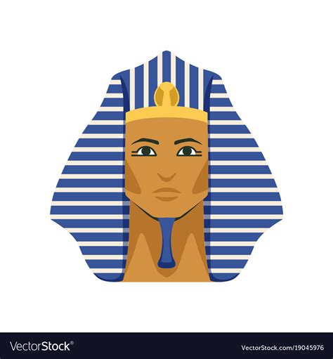 Egyptian golden tutankhamen pharaoh mask symbol Vector Image