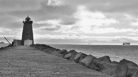 Poolbeg Lighthouse, Dublin., Ireland