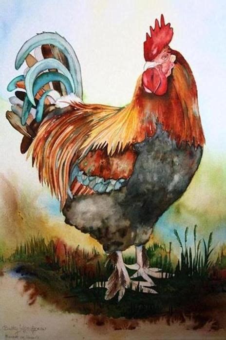 Amazing Rooster Watercolor Paintings - Fine Art Blogger | Chicken ...