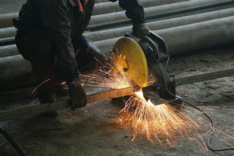 Processing of metal stock photo. Image of grind, flames - 2323532