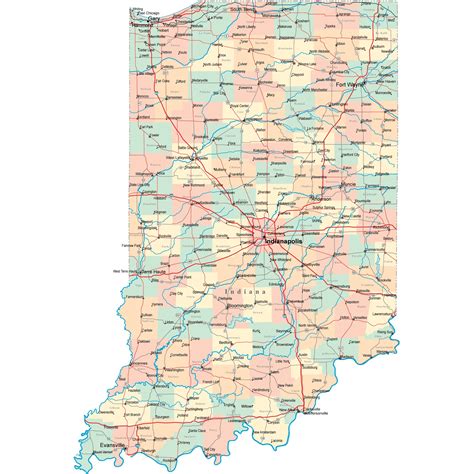 Indiana Road Map - IN Road Map - Indiana Highway Map