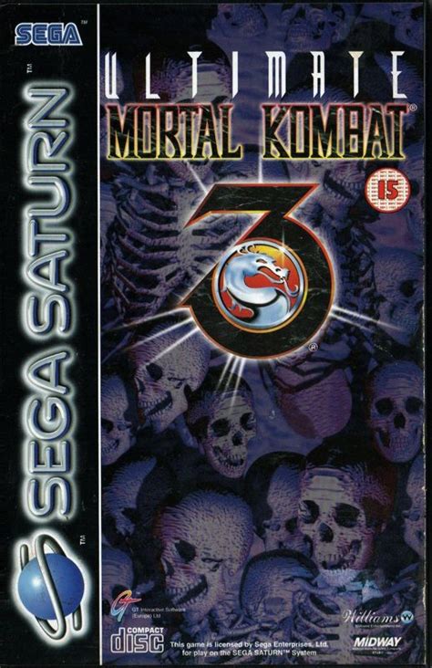 Ultimate Mortal Kombat 3 (1996) SEGA Saturn box cover art - MobyGames