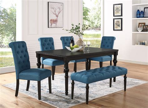 Navy Blue Dining Room Table And Chairs : 18 Gray Dining Room Design ...