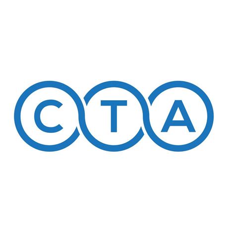 CTA letter logo design on black background. CTA creative initials ...