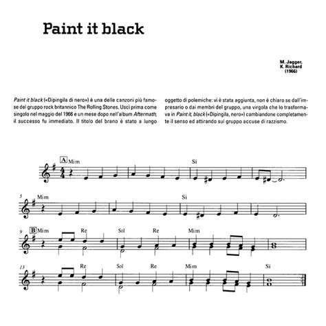 PAINT IT BLACK Easy Sheet music | Easy Sheet Music