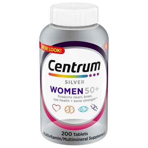 Centrum Silver Women's Multivitamin for Women 50 Plus, Multivitamin ...