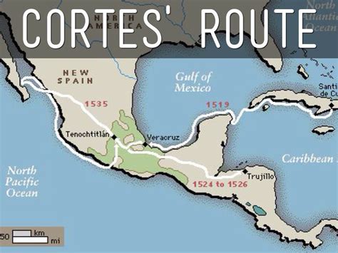 Hernan Cortes Journey Map