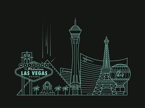 Las Vegas skyline by Tyler Barber on Dribbble