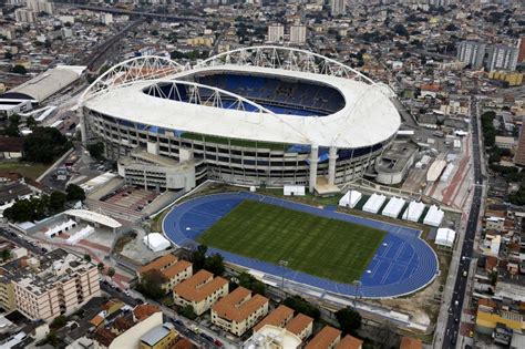 Rio de Janeiro von oben - Sportstätte des Stadion Estadio Olimpico Joao ...