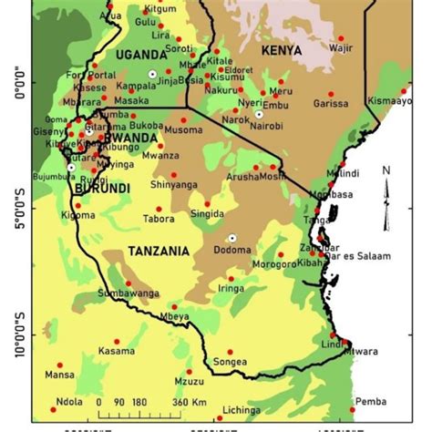 Detailed Map Of East Africa