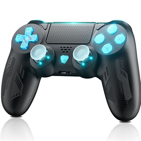 Bonadget PS4 Wireless Controller with LED, Turbo, Vibration, 6-Axis ...