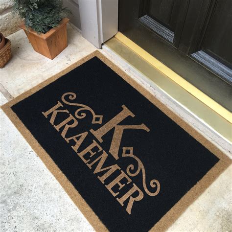 Infinity Custom Mats™ All-Weather Personalized Door Mat - STYLE: KRAME – rugsthatfit.com