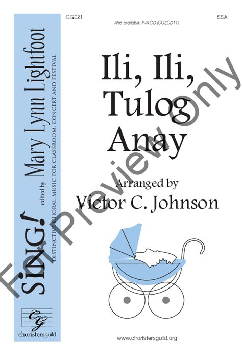 Ili, Ili, Tulog Anay (SSA ) arr. Victor C. J | J.W. Pepper Sheet Music