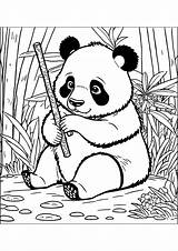 Printable Panda Coloring Pages sketch template