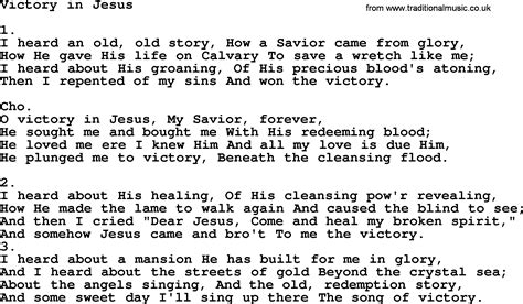 Victory in Jesus - Apostolic and Pentecostal Hymns and Songs lyrics ...