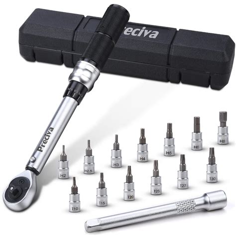 Buy Preciva Torque Wrench Set, 1/4'' Drive 5-25Nm Click Bicycle Torque Wrench Set, Cycling Bike ...