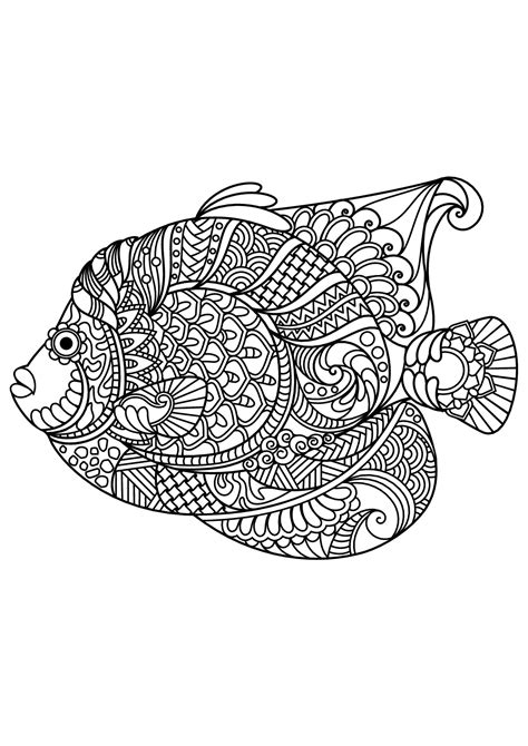 Free book fish - Fish Coloring Pages for adults