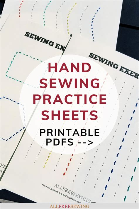 Hand Sewing Practice Sheets PDFs (Printable!) | Hand sewing, Sewing activities, Sewing lessons